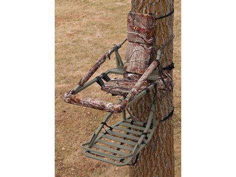 API Outdoors Alumi-Tech Quest Climbing Treestand features a large, 4"-thick seat cushion and a 2"-thick backrest cushion for all-day comfort. The entire seat is insulated and also features pouches. Padded armrests with an inside climber dimension of 21"W x 28"D add to the overall comfort factor.